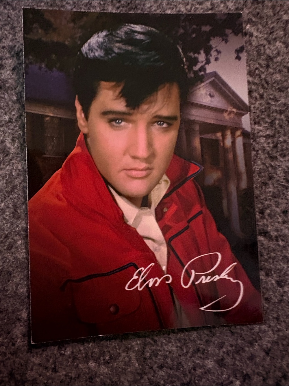 Elvis Presley Reproduction Postcard with Printed Signature